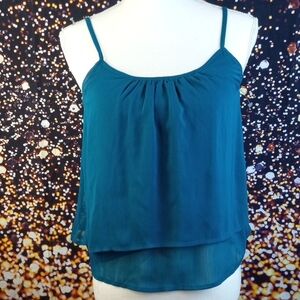 New York & Company Teal Camisole Top